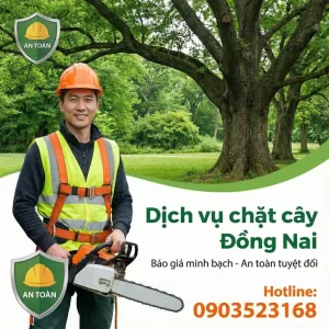 Dịch vụ chặt cây xanh tại Đồng Nai an toàn, thi công chuyên nghiệp, giá tốt